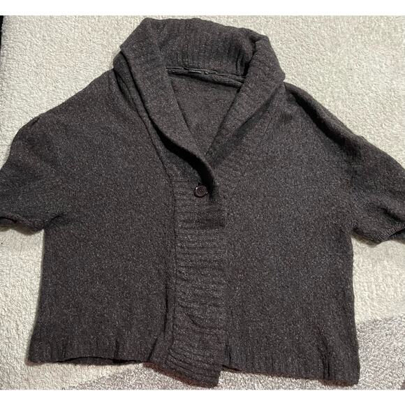 BCBG Maxazria Womens Sz M/L Wool Blend Shawl Collar Sweater Cardigan Gray - Picture 1 of 11